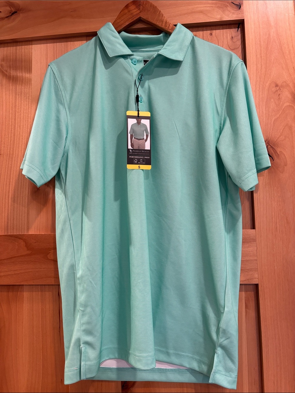 Pebble Beach Men's Mint Green Textured Polo